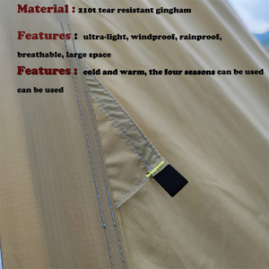 <span class=keywords><strong>Tente</strong></span> <span class=keywords><strong>tipi</strong></span> de randonnée légère imperméable 4-6 personnes <span class=keywords><strong>tente</strong></span> chaude poêle d'hiver Camping en plein air randonnée la pyramide - Product Image 4