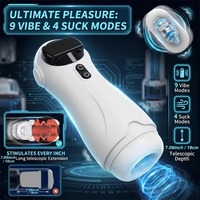 Masturbateur automatique pour homme avec 10 vibromasseurs et 4 modes de succion, vagin artificiel, poche vaginale, jouets sexuels pour hommes