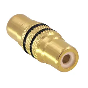 Gold Plated RCA Plug 1 Female to 1 rca Female AV Audio video Splitter cable Adapter jack connector