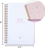 Myway A5 non daté planificateur hebdomadaire Journal d'habitudes avec reliure spirale pour objectifs scolaires et habitudes Carnet cadeau