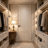 Portes de chambre intérieures en bois massif composite peintes, style français, double battant, pour suite, livraison directe usine