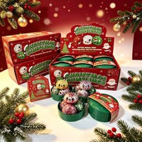 Offre Spéciale – Jouet Anti-Stress Squishy 3-en-1 en TPR en Forme de Ravioli de Noël, 5,5 cm, Jouet Sensoriel Fidget en Forme de Ravioli de Maltose pour Enfants, Idéal Cadeau