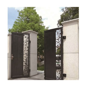 Puertas principales de hierro forjado de <span class=keywords><strong>casa</strong></span> moderna barata con descuento Diseño de puerta simple - Product Image 1