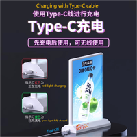 Cadre d'affichage LED double face rechargeable A4/A5 pour affiches et menus, éclairage LED de table A4