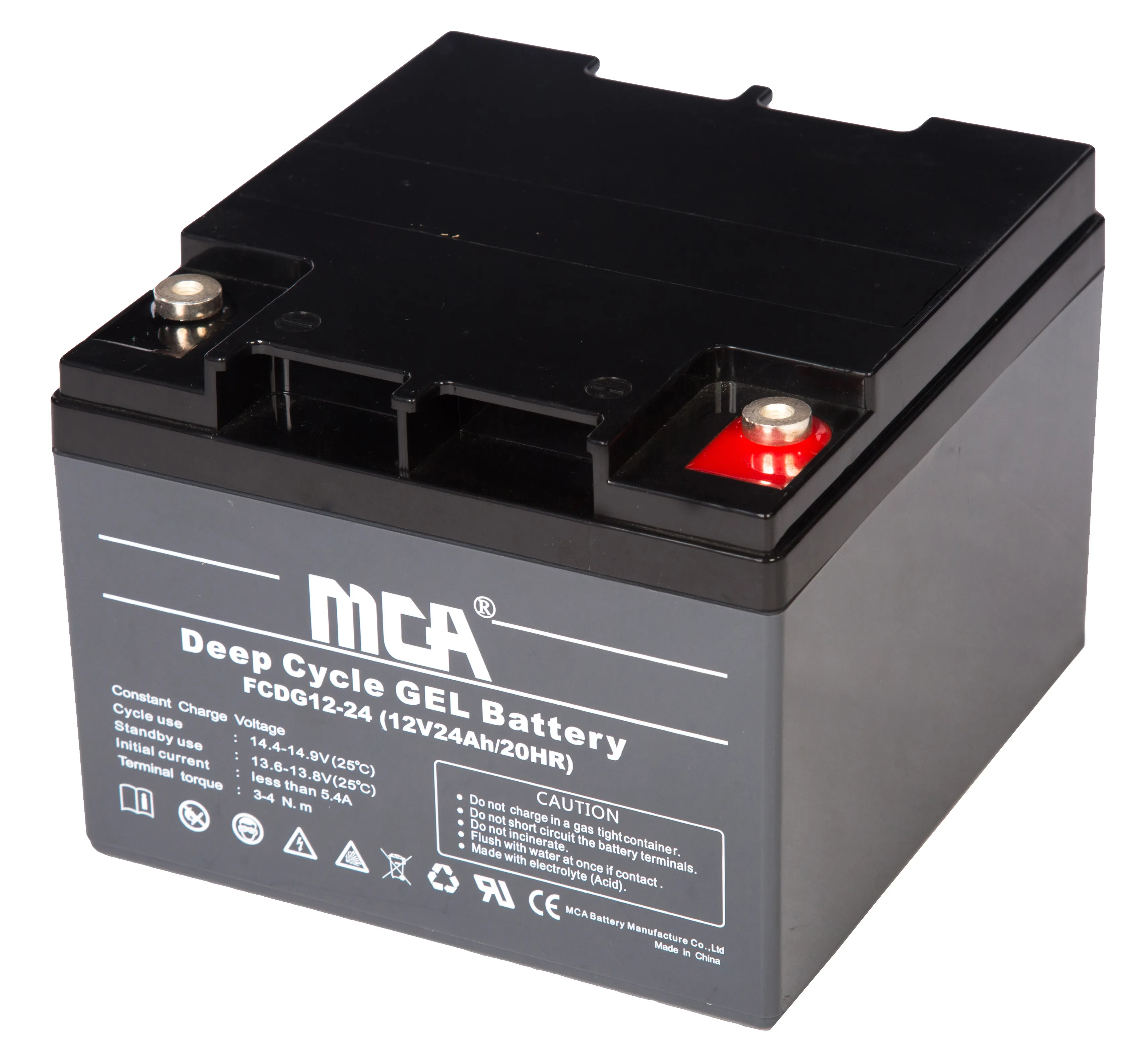 Di alta qualità al piombo sigillata 12 volt 24 amp batteria solare