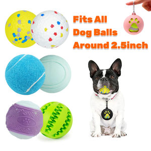 ODM özelleştirilmiş tasarım silikon köpek oyuncak top tutucu evcil hayvan topu kapak promosyon özel Logo tenis tutucu ile karabina - Product Image 2