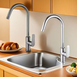 Oferta Especial: Grifo Mezclador Giratorio de Agua Fría/Caliente para Fregadero de Cocina/Baño, Acabado Cromado, Montaje en Cubierta, Fácil Instalación, Venta al por Mayor para Ingeniería - Product Image 4