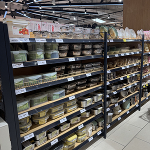 超市货架设计轻型金属储物壁挂式转角可折叠展示架 - Product Image 3