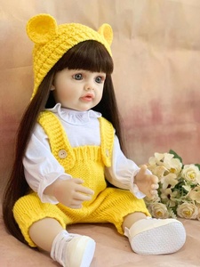 R & B Realista Little Reborn Baby Doll Pose Reborn Dolls <span class=keywords><strong>Morenas</strong></span> Accesorios para muñeca Reborn Silicona - Product Image 2