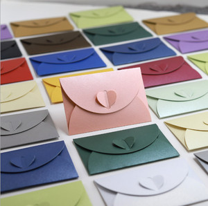 Papier de couleur nacrée Sentao 250 g/m², découpe classique, mini-enveloppe sans boucle en forme de cœur - Product Image 2