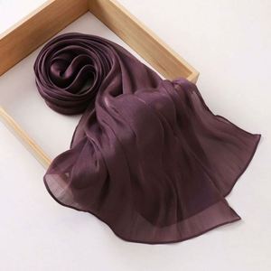Women Fashion Stylish Elegant Solid Winter Long Hijab Silk Muslim Lightweight <b>Wrap</b> Turban Crinkle Islamic Shawl Head Scarves - Product Image 2