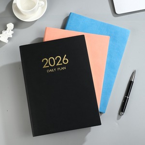 2026 alta calidad PU cuero A4 Agenda planificador grueso cuaderno diario Oficina escuela suministros logotipo personalizado disponible - Product Image 3