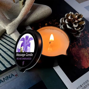 Sıcak satış düşük sıcaklık Spa vücut bakımı soya balmumu kokulu mum masaj pedikür masaj için kavanoz içinde uçucu yağ mum - Product Image 6