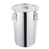 Conteneur de stockage alimentaire en acier inoxydable DaoSheng 50L, étanche, pour la conservation de la fraîcheur, avec couvercle hermétique