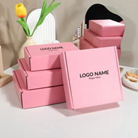 Boîtes d'Expédition Postales Personnalisées Roses de Multi-Tailles en Carton avec Logo et Texte Imprimés, Emballage Privé Exquis et de Haute Qualité