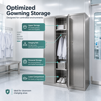 Armoire de rangement en acier inoxydable sur mesure pour salle blanche avec serrure numérique pour laboratoire pharmaceutique et hôpital