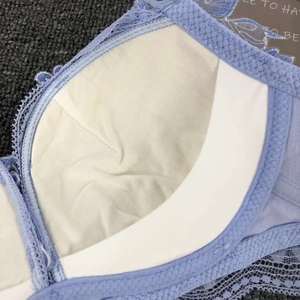 Pizzo da donna reggiseno alla moda comodo tre file di biancheria intima con anelli in acciaio grande petto piccolo sottile - Product Image 5