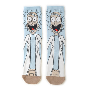 funky graciosas moda novedad tripulación hombres mujeres algodón cómics rick y morty alegres guays dibujos animados calcetines - Product Image 1