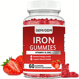 Integratori di Ferro per Adulti con Vitamina C e Zinco, Confezione da 60 Pezzi |   Integratore per Energia e Salute del Sangue Migliora la Densità Ossea Gusto Fragola 2 Pezzi - Product Image 1