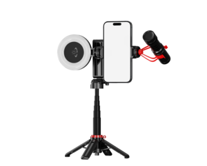 Télécommande magnétique portable en aluminium 132g+10m Pop-Up + 360 °   Perche à selfie mini à 4 pieds réglable avec double griffe porte-accessoire pour téléphone/MagSafe - Product Image 6