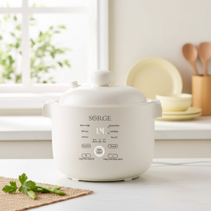 Cuisinière Électrique Intelligente en Céramique à <span class=keywords><strong>Micro</strong></span>-Pression 1,2 L 300 W, Mijoteuse Rapide avec Capteur de Température pour Riz, Soupe, Aliments pour Bébé, Usage Domestique - Product Image 1
