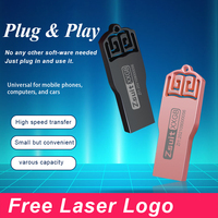 Harga pabrik grosir 3.0 USB kunci Thumb Flash Pen Drive Portable 8GB stik memori 32GB Mini Metal USB Flash Drive