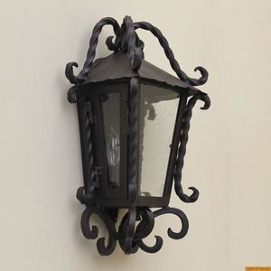 Stile europeo impermeabile in ferro battuto lampada da parete a LED ombra proiezione luce esterna per la costruzione di facciata in giardino immobiliare - Product Image 5