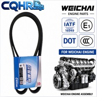 Courroie nervurée 612630060011 6PK1399 à 6 nervures pour compresseur de climatisation de moteur WEICHAI WP12 WP10, pièce d'origine OEM de qualité supérieure pour camion, usage intensif