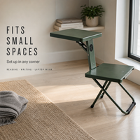 Chaise pliante avec table intégrée, portable, pour le camping, les pique-niques, l'étude, la lecture en extérieur