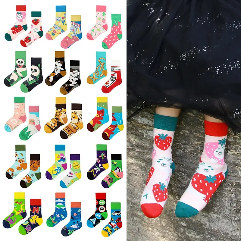 OEM Custom Made children socks High Quality funny cartoon socks spring autumn Novelty Cute Socks For Kids