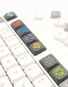 คีย์แคปงานแฮนด์เมดจาก <span class=keywords><strong>Genshin</strong></span> <span class=keywords><strong>Impact</strong></span> สำหรับสวิตช์แบบ Low Profile เช่น Cherry, Gateron, TTC - Product Image 2