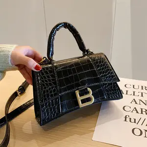 2022 Fashion Casual Personality One Shoulder Cross body Kleine Tasche Black Crocodile Woman Handtaschen