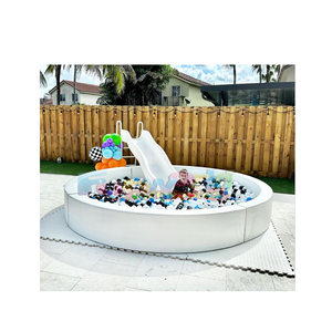 Zona de juegos infantil comercial, área de juegos portátil, zona de juegos interior suave, <span class=keywords><strong>casa</strong></span> inflable blanca con tobogán y piscina de pelotas - Product Image 4