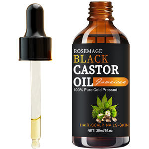 100% 纯天然牙买加蓖麻油有机冷压榨载体油，用于头发生长和身体护理皮肤保湿剂 - Product Image 1