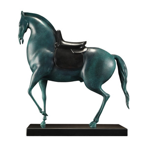 Adorno de cobre con forma de caballo de la dinastía Tang china, artesanía en metal, decoración para el hogar, decoración de mesa, regalo - Product Image 1