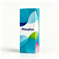 Boîte à lait biodégradable haut de gamme Maxplus de 250 ml, étanche, avec paille intégrée, empilable, emballage aseptique en carton kraft