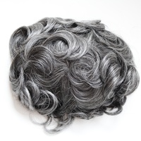 Mode cheveux Topper Pu court cheveux humains Topper pour les femmes Bond Design hommes postiches en gros