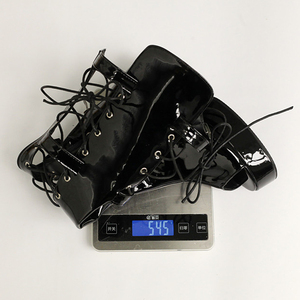 Summer Peep Toe <b>Knee</b> <b>High</b> Boots Women's Belt Buckles Lace up Sandals Big Size 48 Shoes <b>High</b> Chunky Heels Side Cut Out Booties - Product Image 6