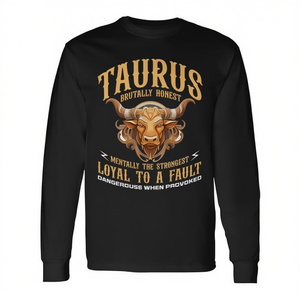 Camiseta de manga larga con símbolo del zodiaco Tauro, diseño de horóscopo de astrología - Product Image 2