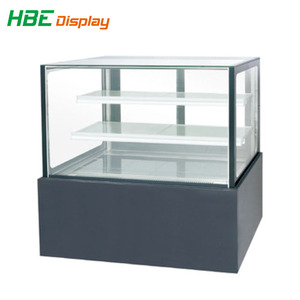 Meilleure vente vitrine réfrigérée commerciale carrée en métal noir personnalisée à température unique cuisine de haute qualité - Product Image 6