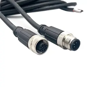 Conector automotivo sensor de 8 pinos m12, conector automotivo com isca circular, à prova d'água, 2, 3, 4, 5, 6, 8 pinos, fêmea xlr macho, xlr