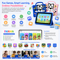 Tablette éducative 7 pouces 5800 mAh longue autonomie pour enfants Android 13 12 Go + 256 Go avec étui antichoc pour l'école à domicile et les études