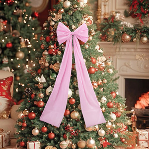 Rubans en polyester personnalisés écologiques <span class=keywords><strong>de</strong></span> 80*180 cm, grands rubans en forme <span class=keywords><strong>de</strong></span> papillon <span class=keywords><strong>pour</strong></span> la décoration <span class=keywords><strong>de</strong></span> l'arbre <span class=keywords><strong>de</strong></span> Noël - Product Image 1