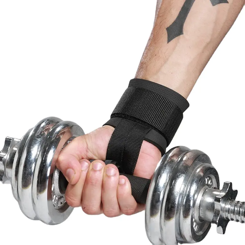 Wholesale Adjustable Wraps Compression Support Thickness Rubber Pads Weight Lifting Wrist Strap