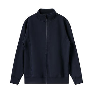 Invierno peso pesado cálido polar de gran tamaño Zip up Drop Shoulder Hoodie hombres Casual bordado Stand-up Collar chaqueta - Product Image 5