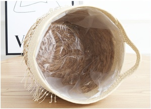 Panier de plantation en herbe de mer, paniers de plantation élégants pour plantes d'intérieur et d'extérieur, parfaits pour les pots de fleurs, la couverture et la décoration de la pièce - Product Image 2