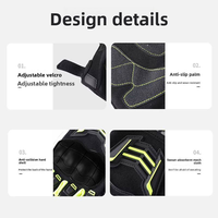 Gants de fitness respirants à demi-doigts avec grip antidérapant en silicone - Protection de la paume absorbant les chocs pour la musculation et les tractions