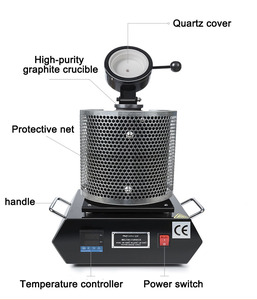 Fourneau de fusion d'or à <span class=keywords><strong>induction</strong></span> haute fréquence, petite machine de fusion d'or de table, traitement des bijoux en métaux précieux - Product Image 3