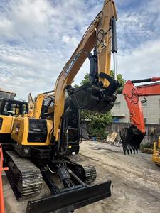 Miniexcavadora de orugas SANY SY55U de 5.5 toneladas, modelo SY55C de alta eficiencia con pulgar hidráulico y acoplador rápido - Product Image 5
