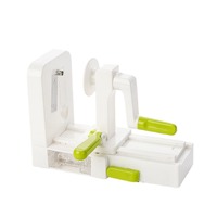 Râpe pliable en acier inoxydable, coupe-légumes manuel en spirale avec récipient, outil de cuisine portable